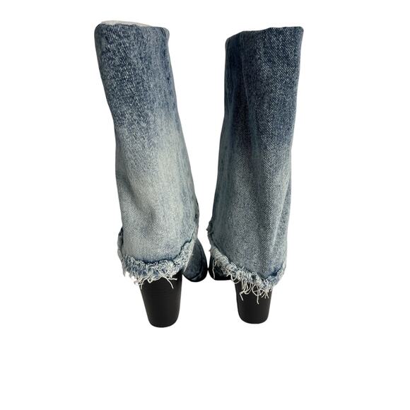 Steve Madden Denim Blue Heeled Boots - Picture 5 of 9